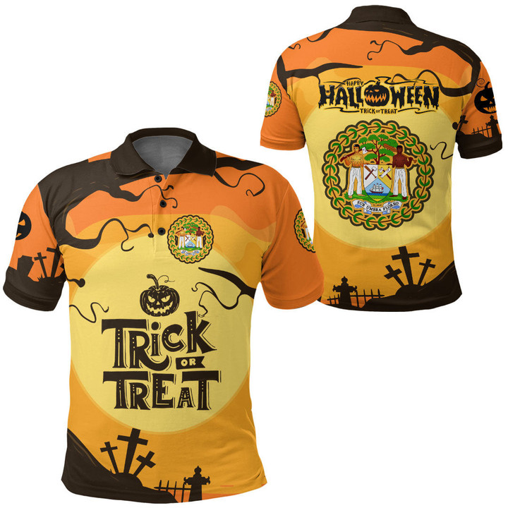 AIO Pride Belize Halloween Trick Or Treat Polo Shirt