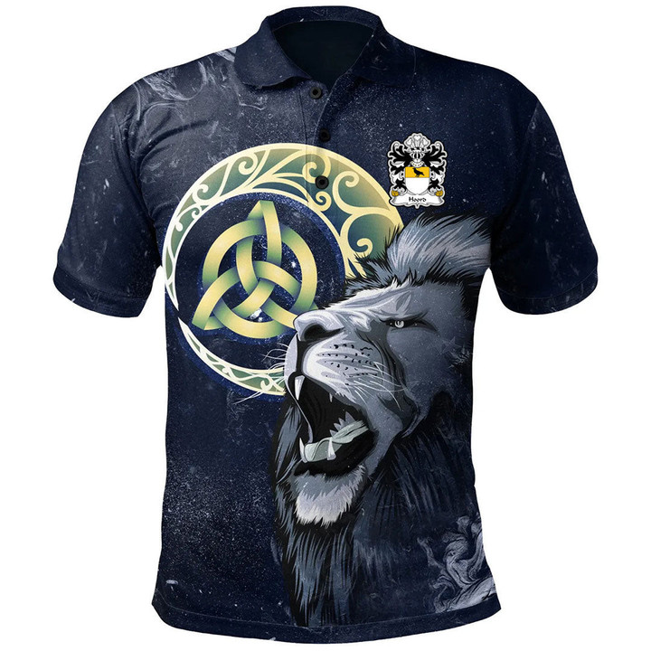 AIO Pride Hoord Daughter M. Gruffudd Kynaston Welsh Family Crest Polo Shirt - Lion & Celtic Moon