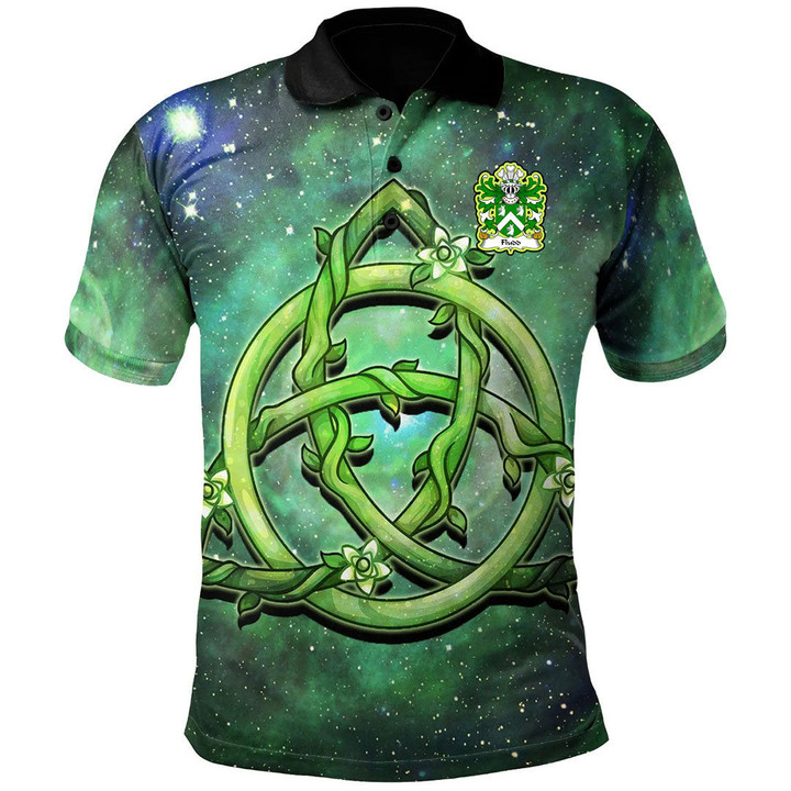 AIO Pride Fludd Thomas Of Kent Family Of Welsh Origin Welsh Family Crest Polo Shirt - Green Triquetra