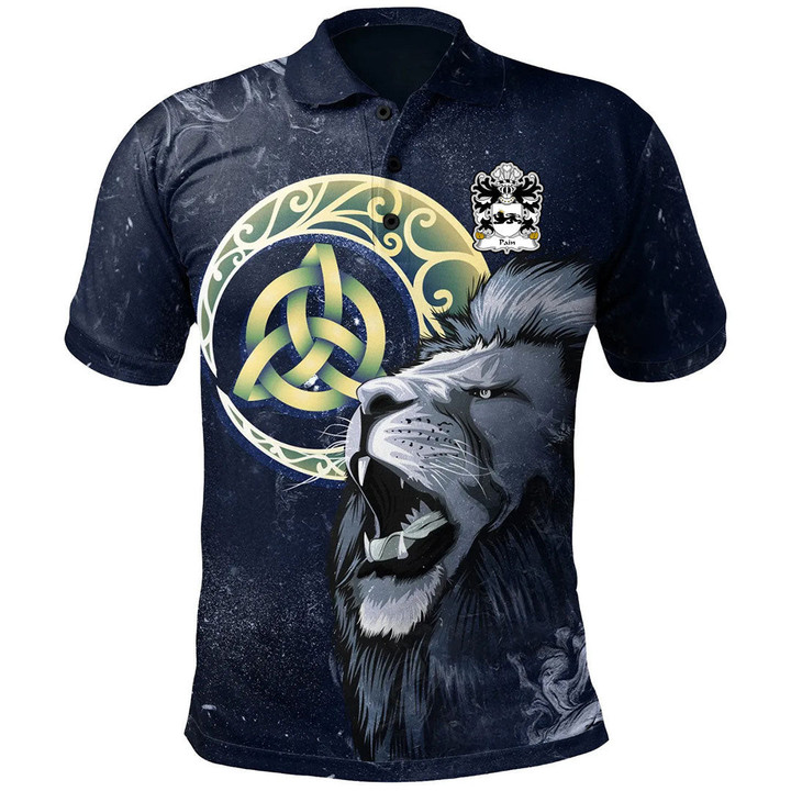 AIO Pride Pain AP Randolff Welsh Family Crest Polo Shirt - Lion & Celtic Moon