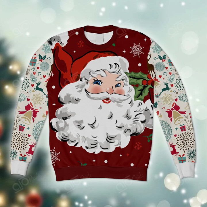 AIO Pride Christmas Santa Claus Christmas Gift Pattern Sweatshirt
