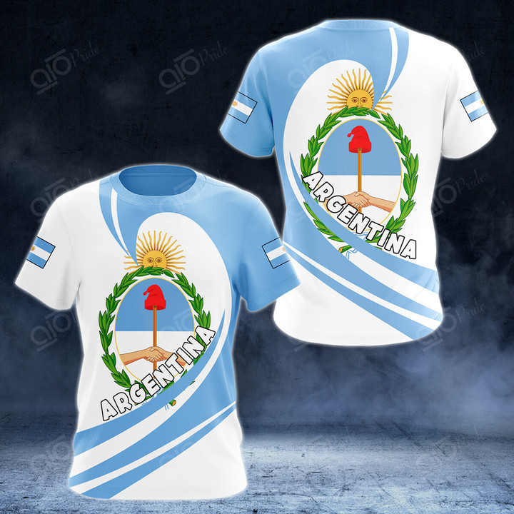 AIO Pride Argentina Coat Of Arms Big Wave Style T-shirt