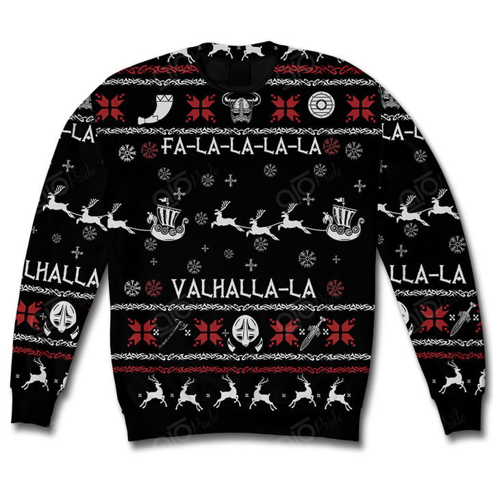 AIO Pride Viking Ship Reindeer Christmas Sweatshirt
