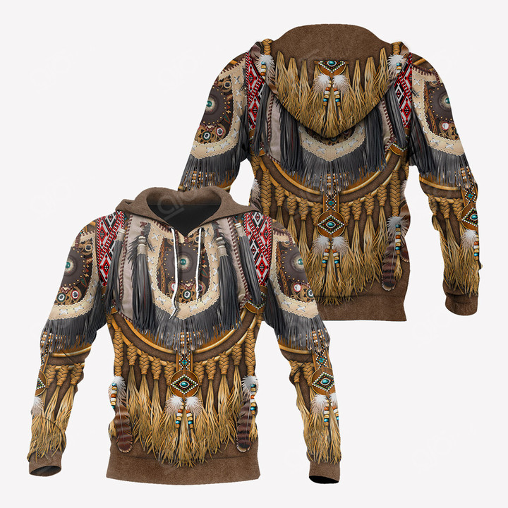 AIO Pride Native American 3D Red Tribal Pattern Hoodies