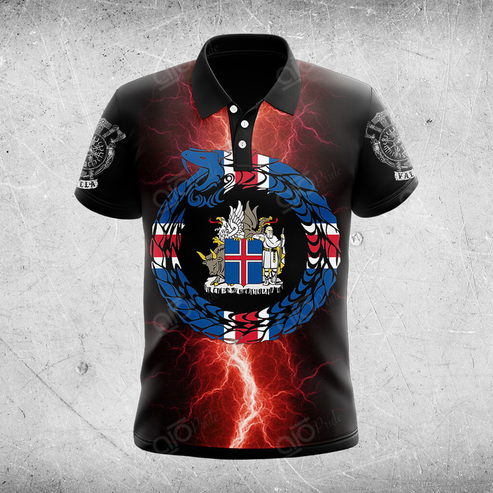 AIO Pride Iceland Viking Dragon Polo Shirt