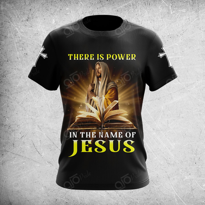 AIO Pride There Is Power In The Name Of Jesus T-shirt