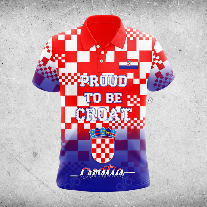 AIO Pride Proud To Be Croat Polo Shirt