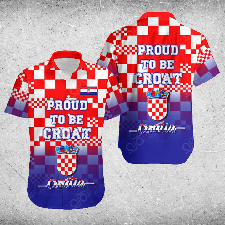 AIO Pride Proud To Be Croat Hawaiian Shirt