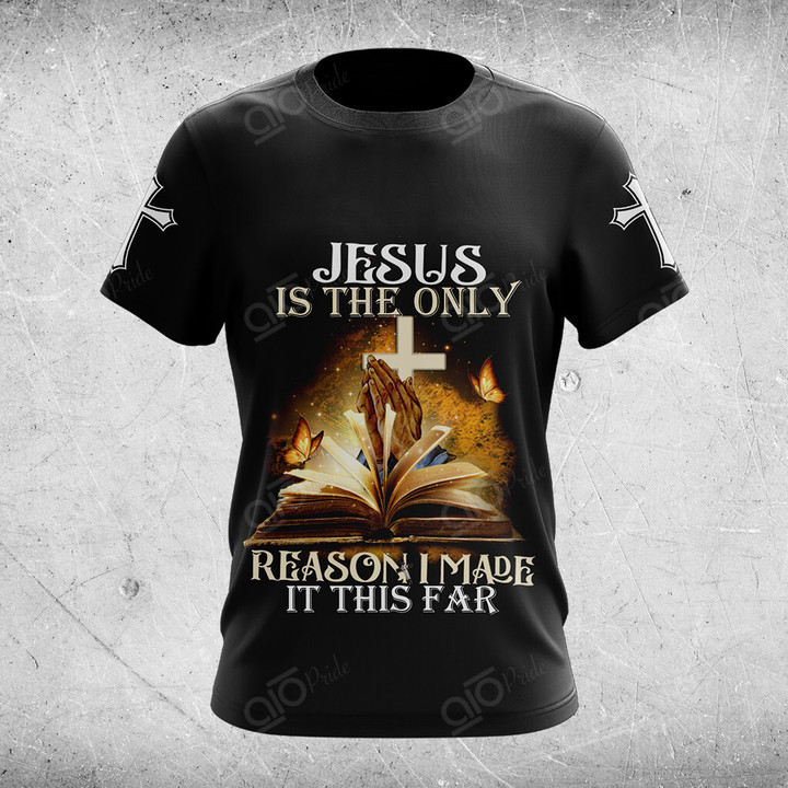 AIO Pride Jesus Is The Only Reason I Made It This Far Black T-shirt