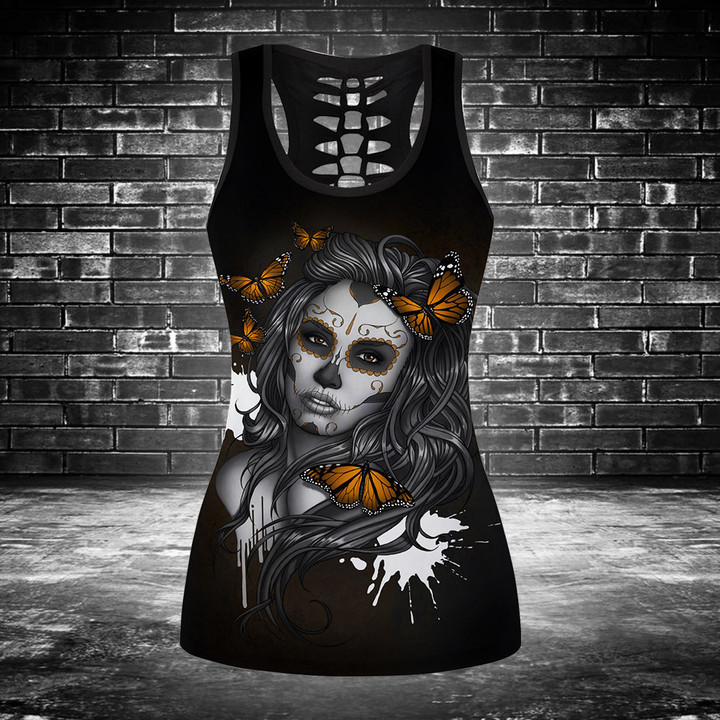 Mexican Girl Butterfly Hollow Tank Top Or Legging