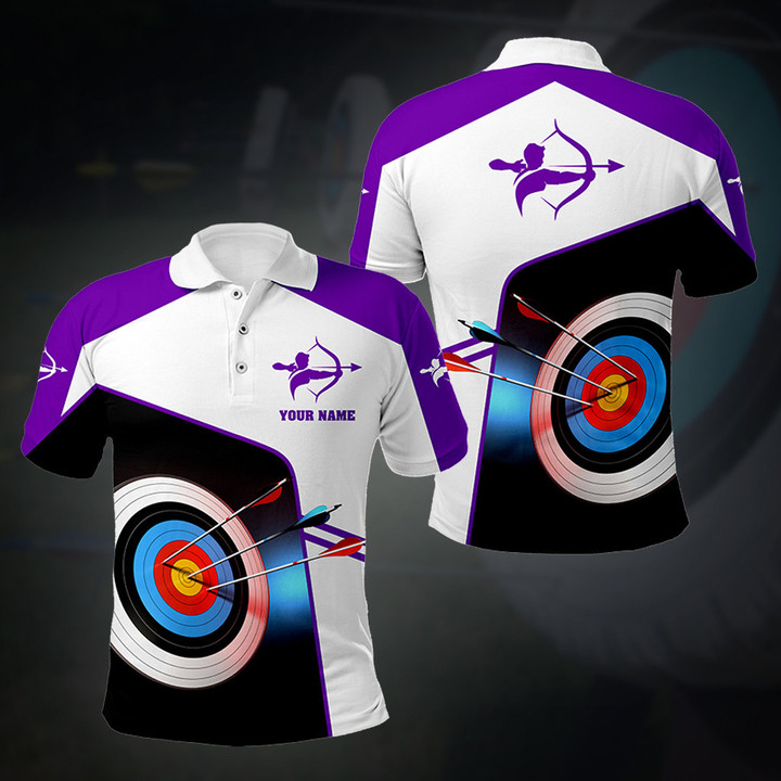 Custom Name Archery Target Arrows Purple Shirts