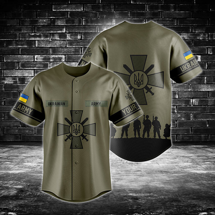 Customize Ukraine Army Veteran Baseball Jersey Shirt
