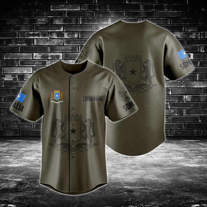 Customize Somalia Coat Of Arms Baseball Jersey Shirt