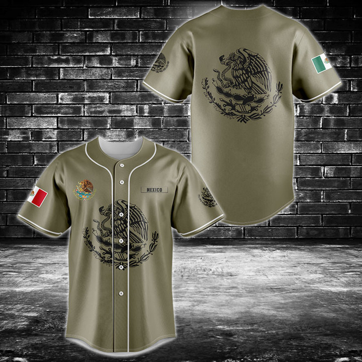 Mexico Coat Of Arms Baseball Jersey Shirt