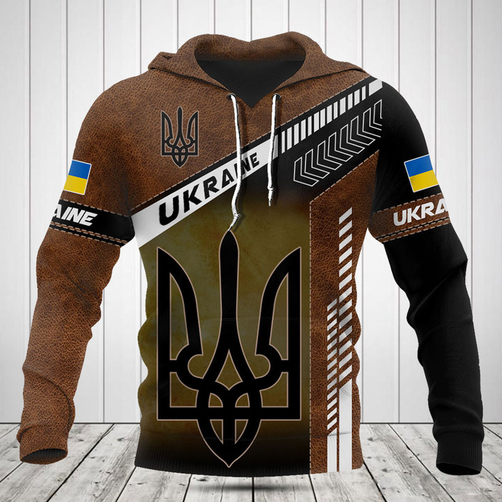 Ukraine Coat Of Arms Leather Speed Style Shirts