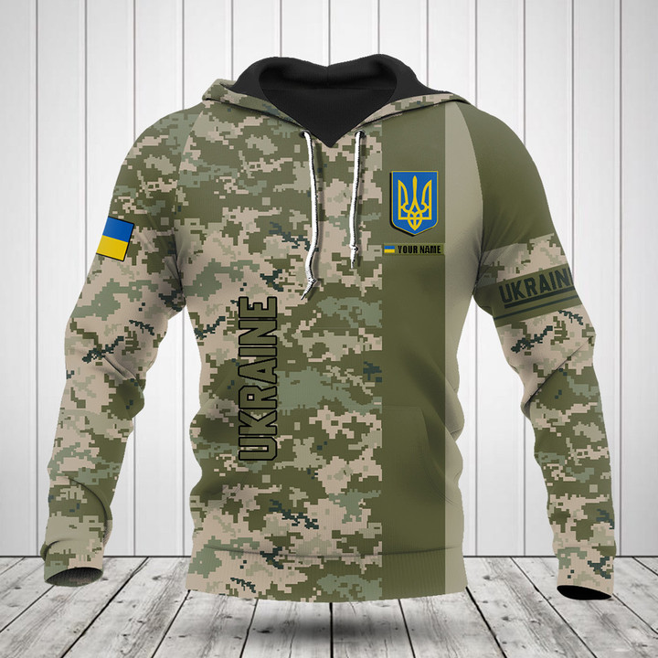 Custom Name Camo Ukraine Shirts