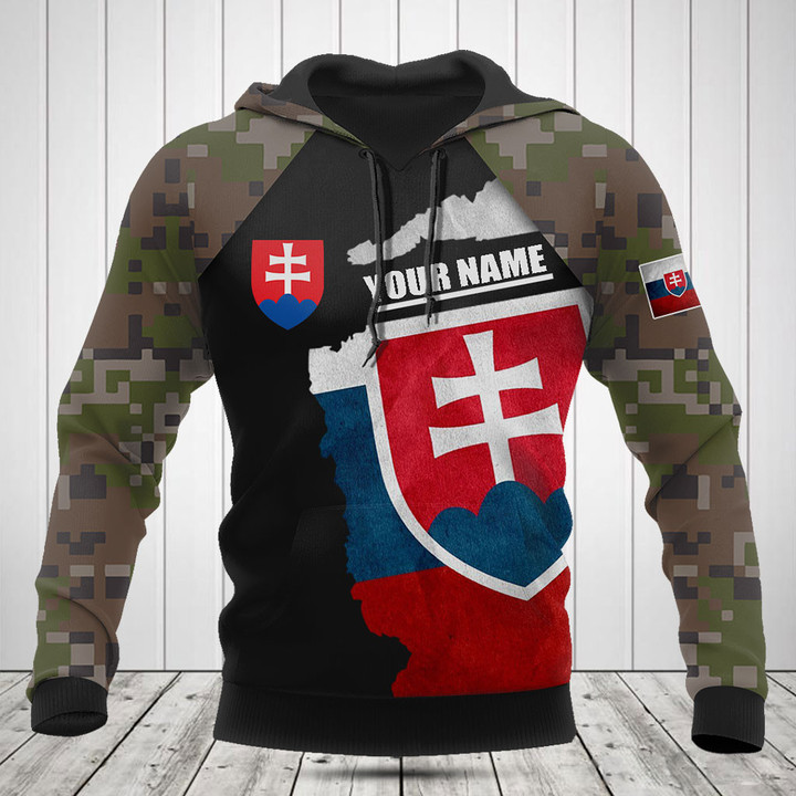Customize Slovakia Coat Of Arms Camouflage Shirts