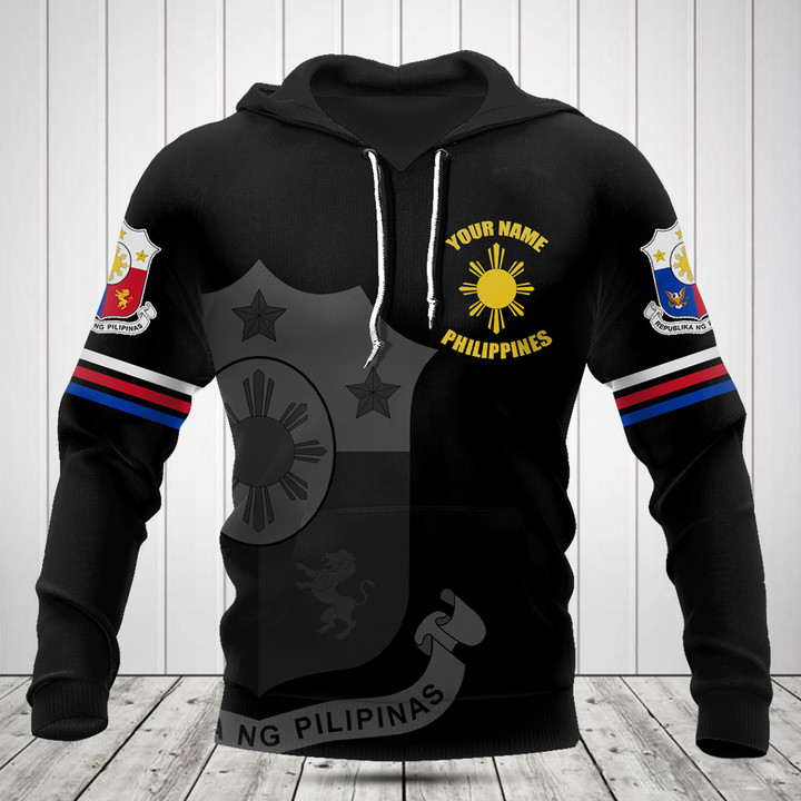 Customize Philippines Coat Of Arms Black Shirts