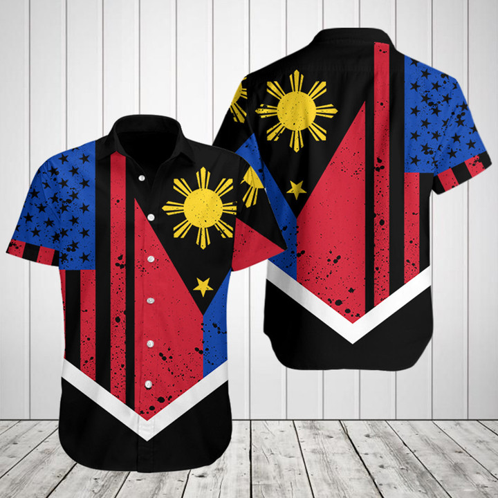 Philippines United States Flag Grunge Shirts