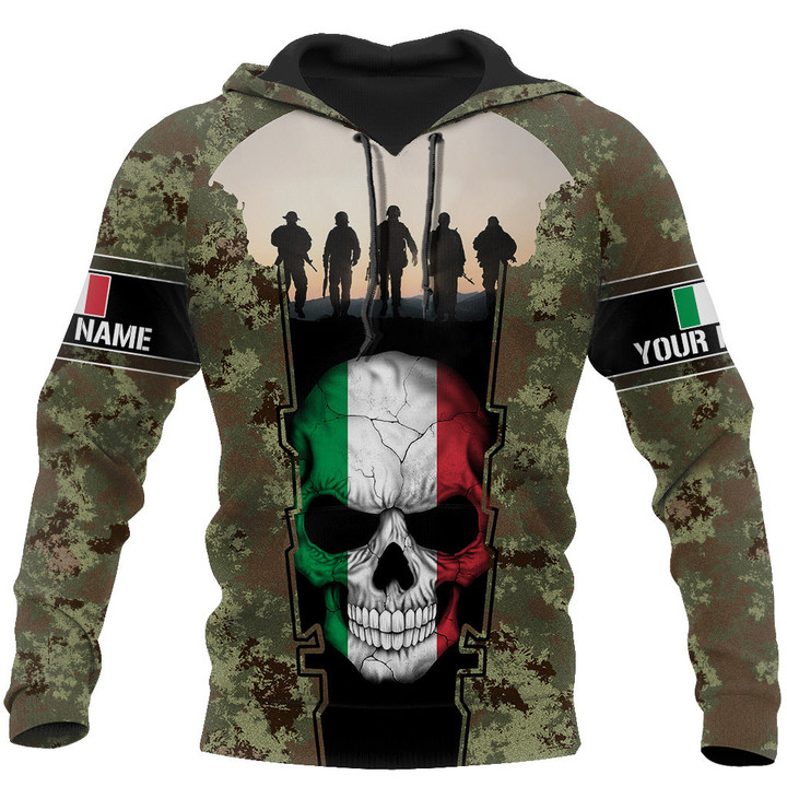 Customize Italy 3D Skull Flag Camouflage Shirts