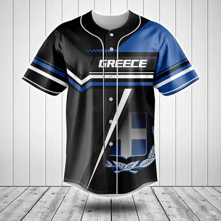 Customize Greece Coat Of Arms 3D Baseball Jersey Shirt