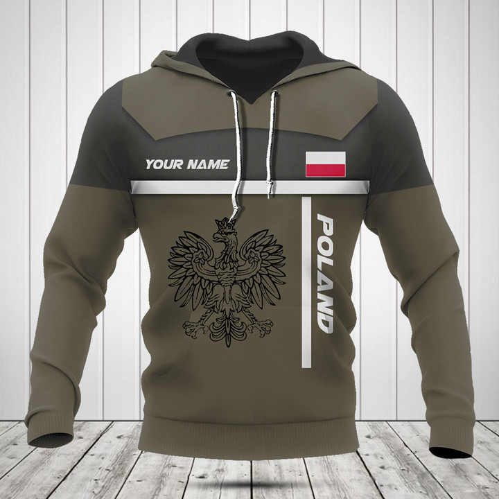 Customize Poland Coat Of Arms Olive Green Shirts
