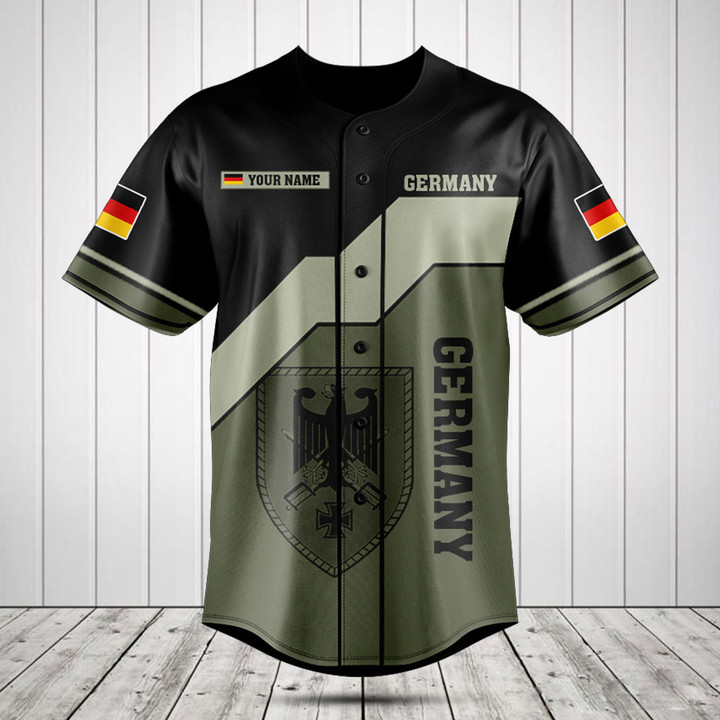 Customize Germany Army Symbol And Flag Baseball Jersey Shirt