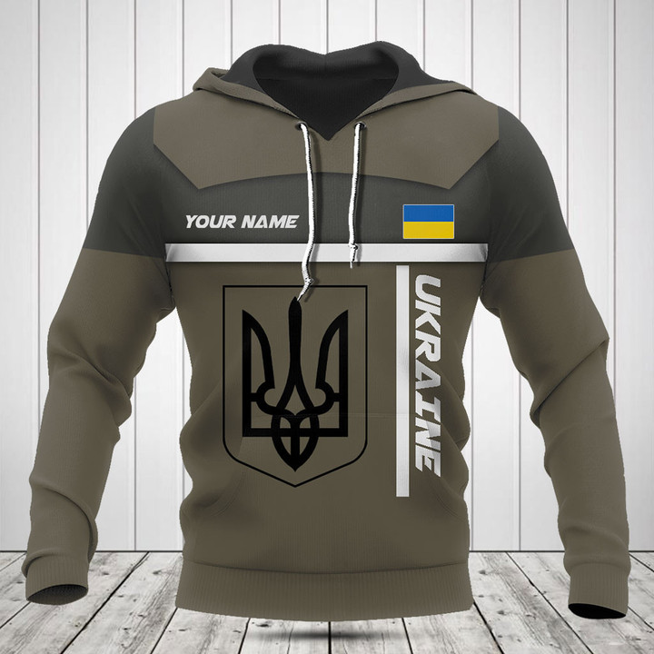Customize Ukraine Coat Of Arms Olive Green Shirts