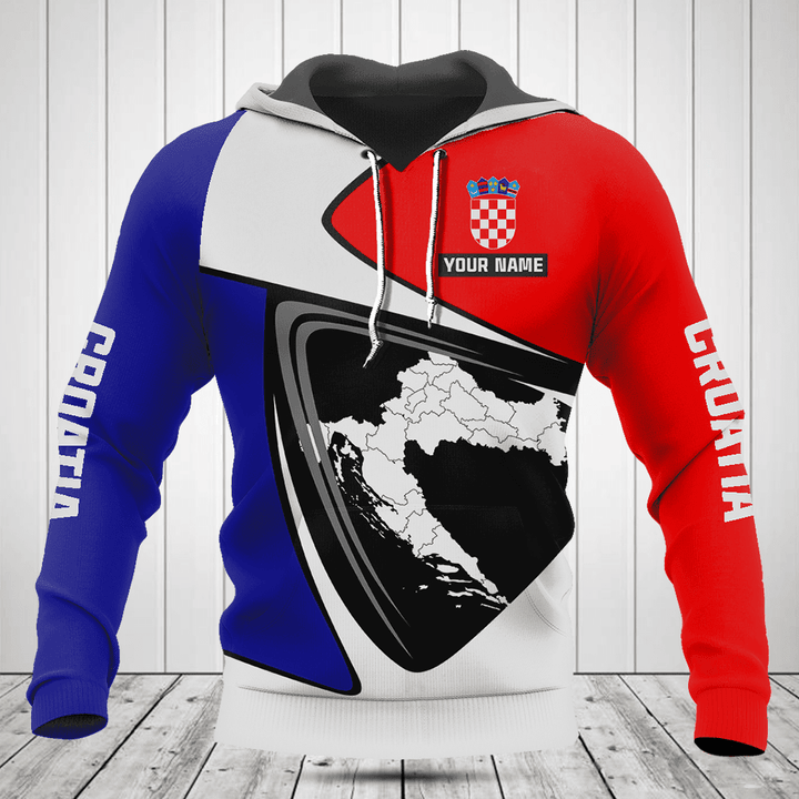 Customize Croatia Flag And Map Shirts