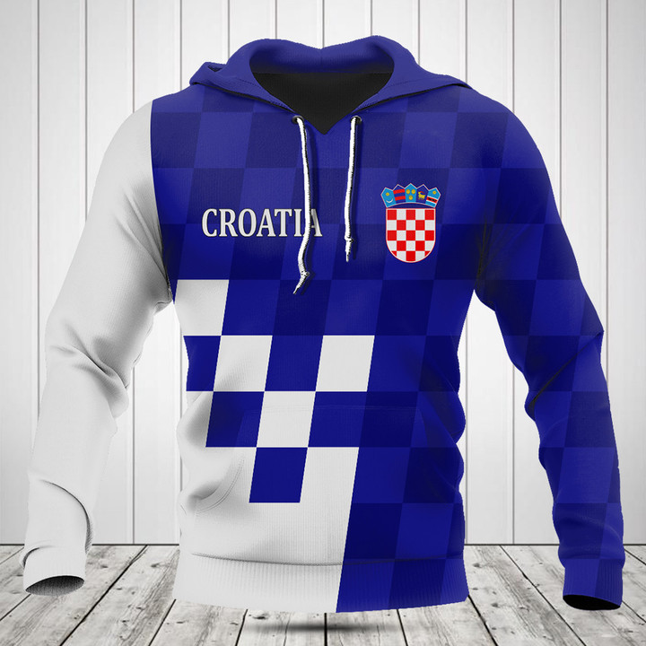 Croatia Pattern Blue And White Shirts
