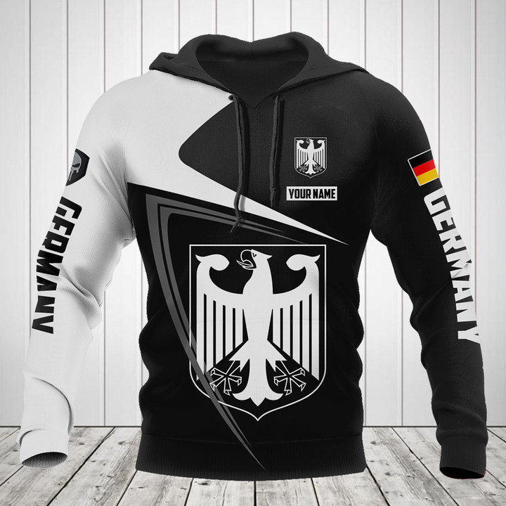 Customize Germany Symbol Black And White Skull Shirts