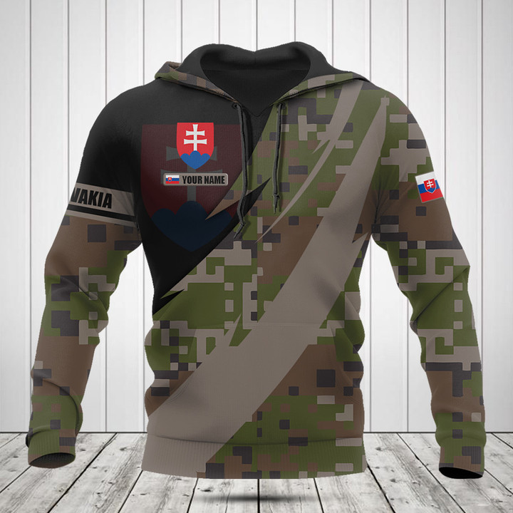 Customize Slovakia Coat Of Arms Camo Fire Style Shirts