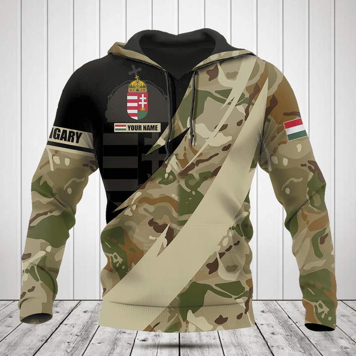 Customize Hungary Coat Of Arms Camo Fire Style Shirts