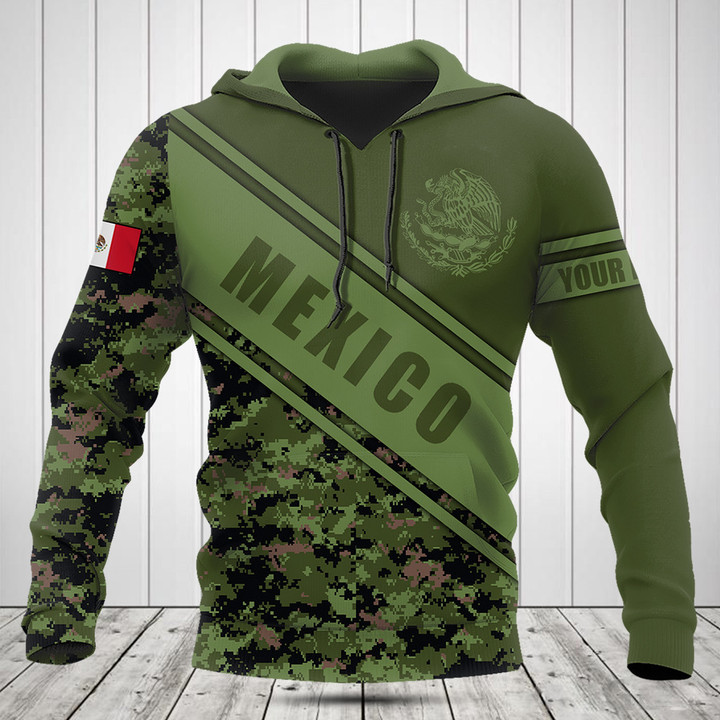Customize Mexico Coat Of Arms Camouflage 3D Shirts