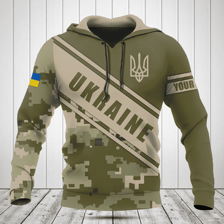 Customize Ukraine Coat Of Arms Camouflage 3D Shirts