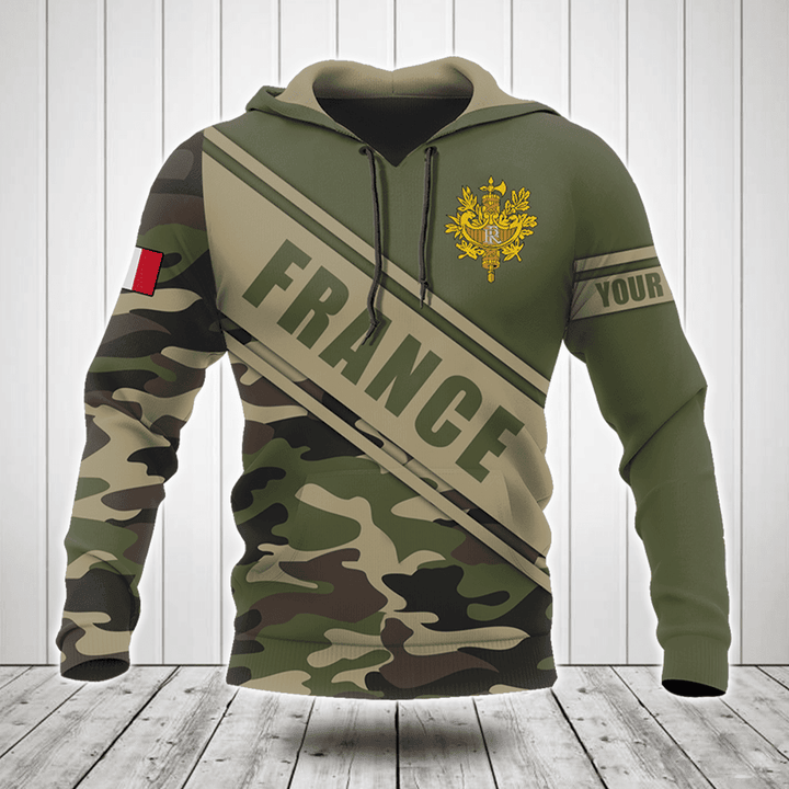 Customize France Coat Of Arms Camouflage 3D Shirts