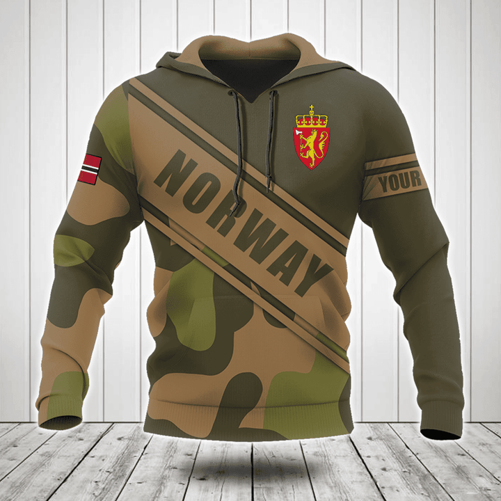 Customize Norway Coat Of Arms Camouflage 3D Shirts