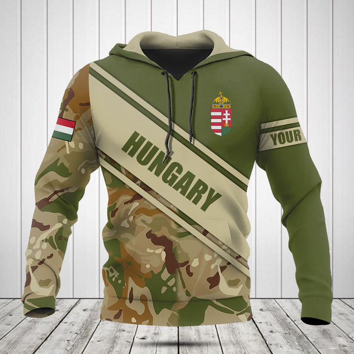 Customize Hungary Coat Of Arms Camouflage 3D Shirts