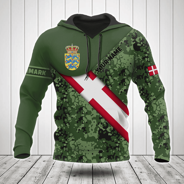 Customize Denmark Flag Camouflage Army Shirts