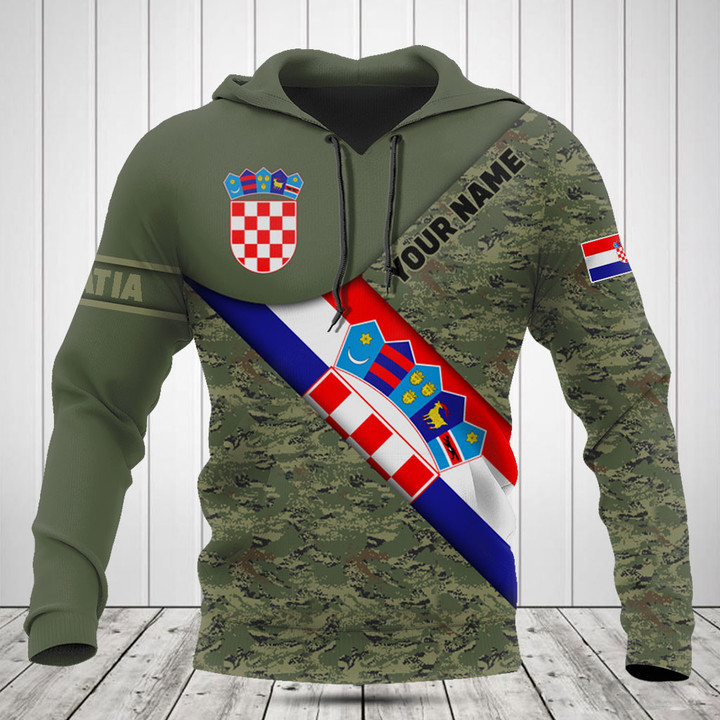 Customize Croatia Flag Camouflage Army Shirts