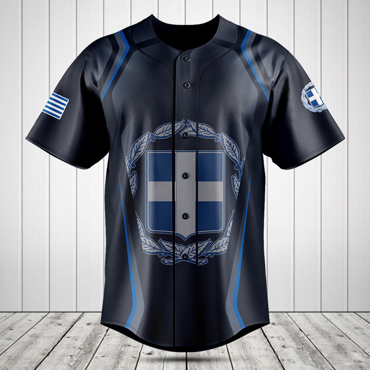 Customize Greece Coat Of Arms Print 3D Special Baseball Jersey Shirt