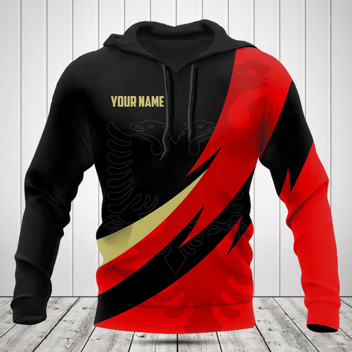 Customize Albania Flag And Coat Of Arms Black Shirts