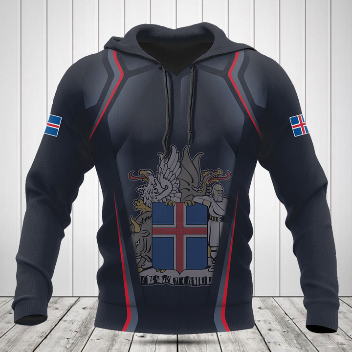 Customize Iceland Coat Of Arms Print 3D Special Shirts