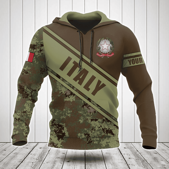 Customize Italy Coat Of Arms Camouflage 3D Shirts