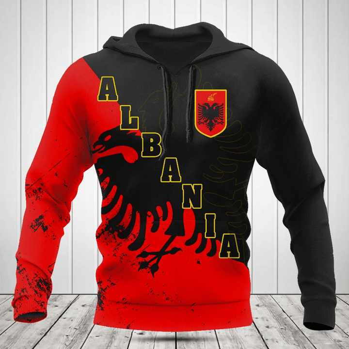 Albania Eagle Flag Brush Stroke Shirts