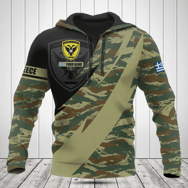Customize Hellenic Army Camo Fire Style Shirts