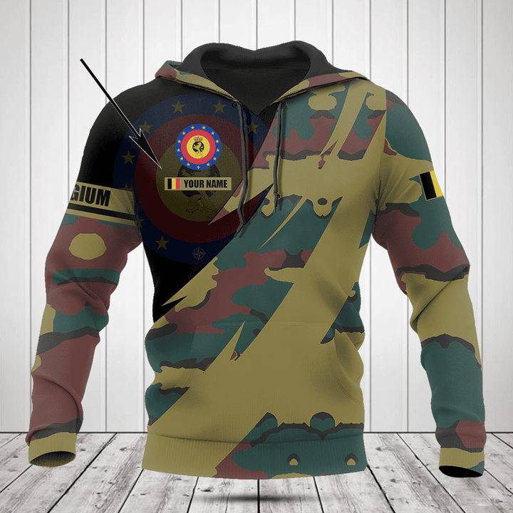 Customize Belgian Army Camo Fire Style Shirts