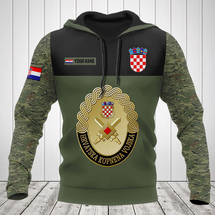 Customize Croatia Army Black Symbol Shirts