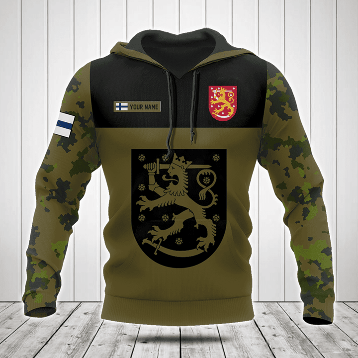 Customize Finland Black Coat of Arms Shirts