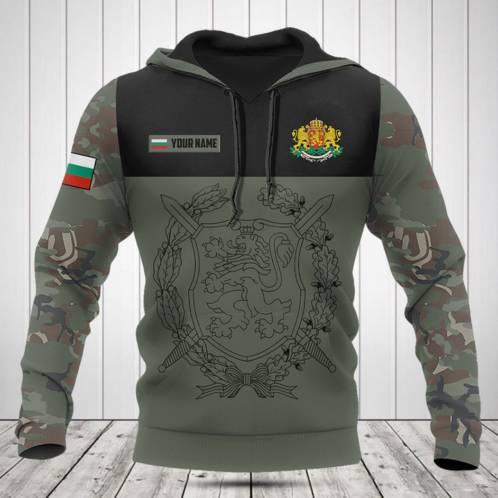 Customize Bulgarian Army Black Symbol Camo Shirts